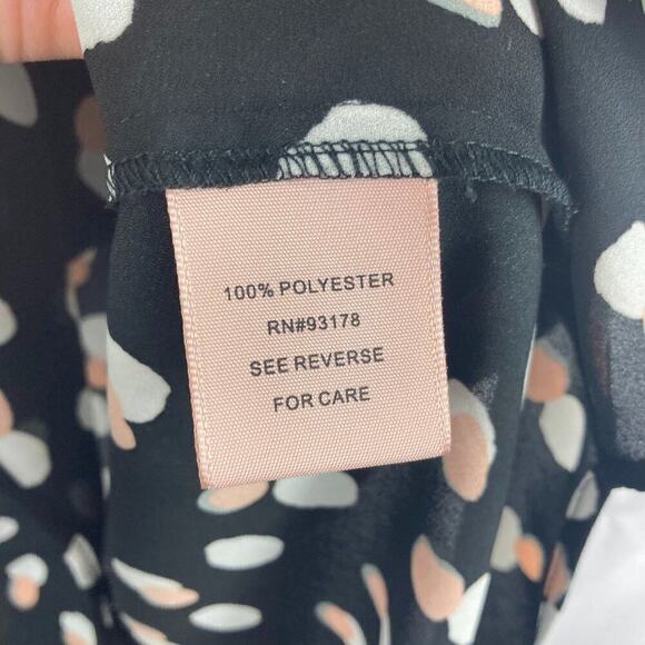 philosophy split neck rolled sleeve polka dot top XS - Picture 4 of 6